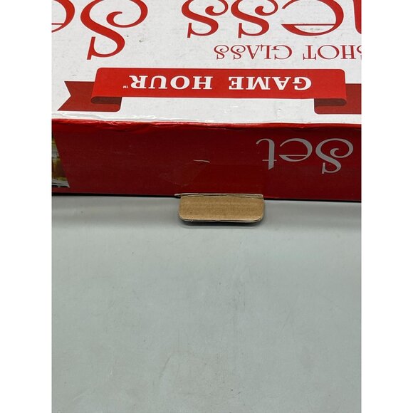 Game hour shot glass chess set brand new box 1 glass game board measuring READ - Picture 4 of 7